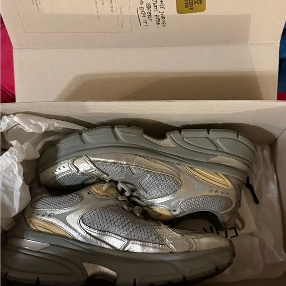 Golden Goose Silver and Gold Athletic Shoes - Picture 6 of 9